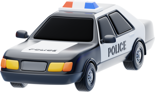 Police Car 3d Illustration