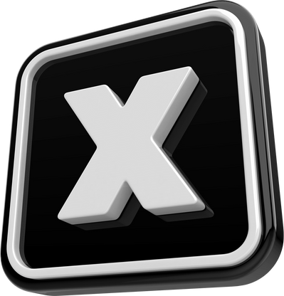 X Symbol 3D icon