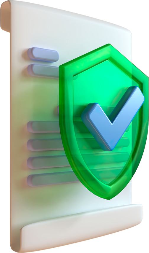 Document Security Concept 3D Icon Render.